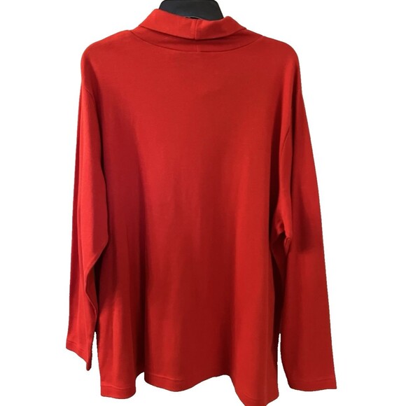 Falls Creek Womens Plus Size 3X Red Turtleneck Top NWT - Picture 5 of 5